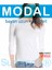 Kadın Modal Uzunkol Sıfır Yaka T-Shirt 1