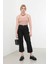 Kadın Yüksek Bel Straight Fit Jean Pantolon Siyah 2