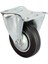 Servis Tekeri - Tablalı Siyah Sabit - Çap 80 mm 1