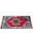El Dokuma Vintage Karabağ Halısı 55X120 Kırmızı Yeşil Yün Eskitme 2