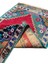 El Dokuma Vintage Karabağ Halısı 55X120 Kırmızı Yeşil Yün Eskitme 4