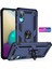 Samsung Galaxy A02 Kılıf Sofya Yüzüklü Silikon Kapak - Lacivert Dpmah 2