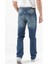 Erkek Yırtık Detaylı Jean Pantolon Mavi 5
