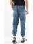 Erkek Beli Lastikli Jogger Pantolon Mavi 6