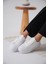 Nova Premium Kadın Gümüş Detaylı Beyaz Sneaker 4