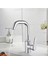Lavabo Bataryası Krom Banyo Lavabo Musluk Ağır Prinç Gövde Döner Boru Modern Lüks Armatür Gümüş Gri 1