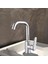 Lavabo Bataryası Krom Banyo Lavabo Musluk Ağır Prinç Gövde Döner Boru Modern Lüks Armatür Gümüş Gri 2