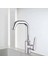 Lavabo Bataryası Krom Banyo Lavabo Musluk Ağır Prinç Gövde Döner Boru Modern Lüks Armatür Gümüş Gri 4