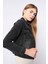 Kadın Antrasit Slim Fit Jean Ceket 2