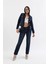 Kadın Koyu Mavi Slim Fit Jean Ceket 2