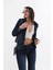 Kadın Koyu Mavi Slim Fit Jean Ceket 3