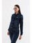 Kadın Koyu Mavi Slim Fit Jean Ceket 6