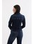 Kadın Koyu Mavi Slim Fit Jean Ceket 7