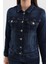 Kadın Koyu Mavi Slim Fit Jean Ceket 8