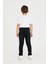 Erkek Çocuk Antrasit Jean Slim Fit Rahat Kalıp Beli Ayarlanabilir Lastikli Düğmeli LX318 5