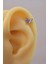 Gümüş Renk Çelik Mor Kelebek Helix Piercing Kıkırdak Lob 3