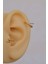 Mini Topçuklu Çelik Halka Piercing 8 mm Gold Renkli 4