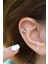 R Harfi Piercing Gümüş Renkli Harf Piercing R 1