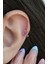 Sacce Scarves&Accessories Gold Halka Fuşya Pembesi Mini Çiçekli Tragus Piercing Helix Kıkırdak Lob 1
