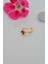 Sacce Scarves&Accessories Gold Halka Fuşya Pembesi Mini Çiçekli Tragus Piercing Helix Kıkırdak Lob 3
