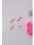 Tektaşlı 3'lü Set Çelik Piercing Tragus Helix Kıkırdak Lob Burun 8 mm Gold 2
