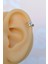 6 mm Mini Halka Çiçekli Piercing Forward Helix Tragus Helix Kıkırdak Gümüş Renk 2