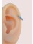Gümüş Renkli 8 mm Firuze Taşlı Helix Piercing Tragus Kıkırdak Lob 1