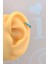 Mavi Mineli Halka Helix Piercing Kıkırdak Küpesi 2