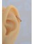 Taşlı Çelik Halka Model Helix Piercing Tragus Kıkırdak Lob Rose Gold Renkli 1