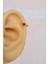 Halka Model Kırmızı Renk Mini Yıldızlı Tragus Piercing Helix 1