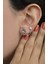 Gümüş Renk Zincirli Kelebek Çiçek İkili Piercing Helix Kıkırdak 1