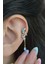 Sacce Scarves&Accessories Gold Çelik Su Yeşili Taş Sallantılı Helix Piercing Kıkırdak Lob 1