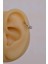 Sacce Scarves&Accessories Gümüş Renk Çelik Taşlı Toplu Piercing 8 mm Smiley Piercing Helix Tragus Lob Kıkırdak 1