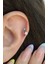 Gold Arkası Düz Çelik Kiraz Tragus Piercing Helix Lob Kıkırdak 1