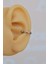 Gümüş Renk Mini Kalpli Helix Piercing Kalpli Taşlı Conch Piercingi 1