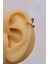 Kıvrımlı Çelik Spiral Piercing 6 mm Tragus Helix Kıkırdak Hologram Renkli 1