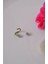 Kıvrımlı Çelik Spiral Piercing 6 mm Tragus Helix Kıkırdak Ucu Taşlı Hologram Renkli 4