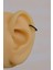 8 mm Düz Çelik Halka Piercing Tragus Helix Kıkırdak Lob Siyah Renk 2