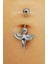 Sacce Scarves&Accessories Çelik Melek Figürlü Göbek Piercing Gümüş Renk 2