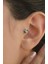 Renkli Çiçek Tragus Piercing Helix Kıkırdak Gümüş Renk 2
