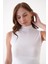 Kadın Krem Kolsuz Body / Bluz Tesettüre Uygun Q005K 2