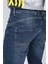 Erkek Koyu Mavi Düz Paça Jean Pantolon 6