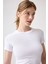Kadın Slim Fit Basic T-Shirt Q004T 2