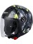 Sw 715 Poıson Black Grey Yellow Yarım Kask 2