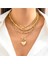 Clam 4 Adet Gold Kolye Seti 2