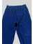 Parlak Kadife Cepli Pantolon Eşofman Pijama Altı Unisex Lastikli Paça Lacivert 2