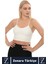 Premium Göğüs Toparlayan Sarkma Önleyen Gündelik Spor Kullanım Ince Askı Pedli Çizgili Crop Büstiyer 2
