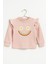 Krem Çizgili Çiçek Desenli Kız Bebek Pijama Takımı-Choose Happy 2