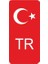 Isuzu Npr Uyumlu Plaka Tr Damla Etiket Türk Bayrağı 2'li / Tr Damla Sticker Su Geçirmez Solmaz 40 x 95 mm 2