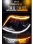 Renault 12 Uyumlu Far Üstü Kayar LED Selamlamalı Sinyalli 60 cm Beyaz ve Turuncu Renk 3